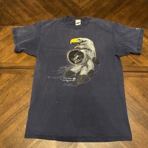 Vintage 1991 Jim Yellowhawk Native American Eagle T-Shirt Gold Basicss Large |C1
